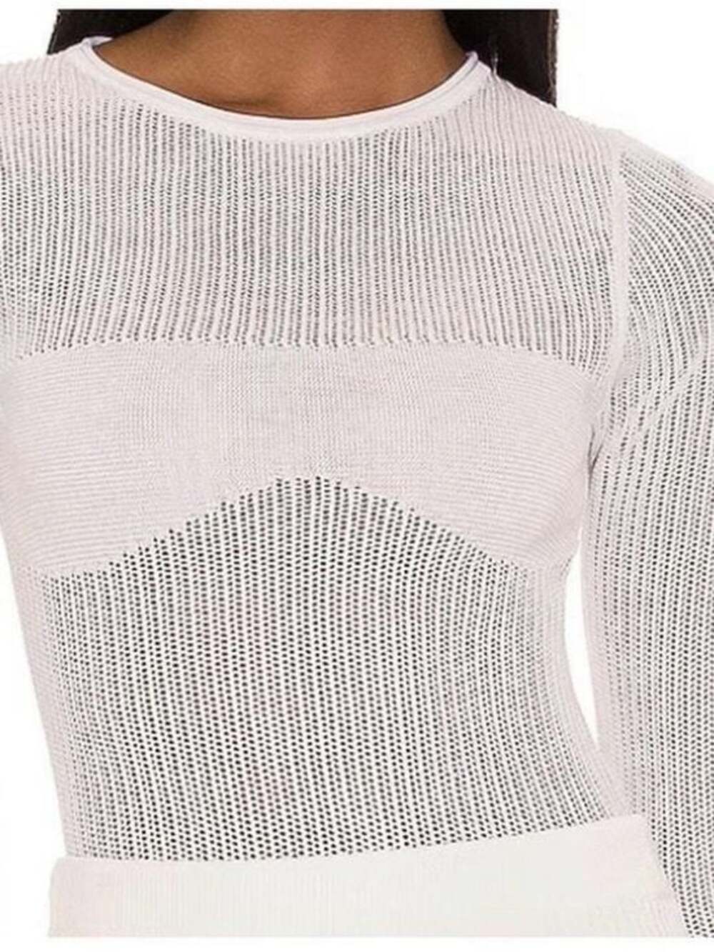 Revolve H:ours  Aya Glow In The Dark Mesh Top In White Glow Size Medium NEW - Picture 2 of 4